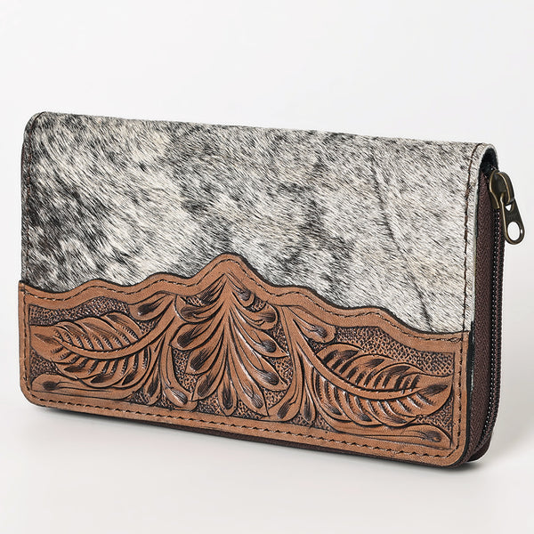 OHLAY WALLET Hand Tooled Hair-on Genuine Leather women bag western handbag purse - Uhorse