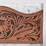 OHLAY WALLET Hand Tooled Hair-on Genuine Leather women bag western handbag purse