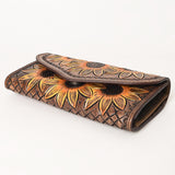 OHLAY WALLET Hand Tooled  Genuine Leather women bag western handbag purse