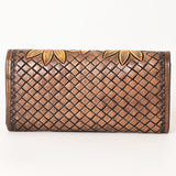 OHLAY WALLET Hand Tooled  Genuine Leather women bag western handbag purse