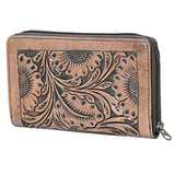 OHLAY WALLET Hand Tooled  Genuine Leather women bag western handbag purse