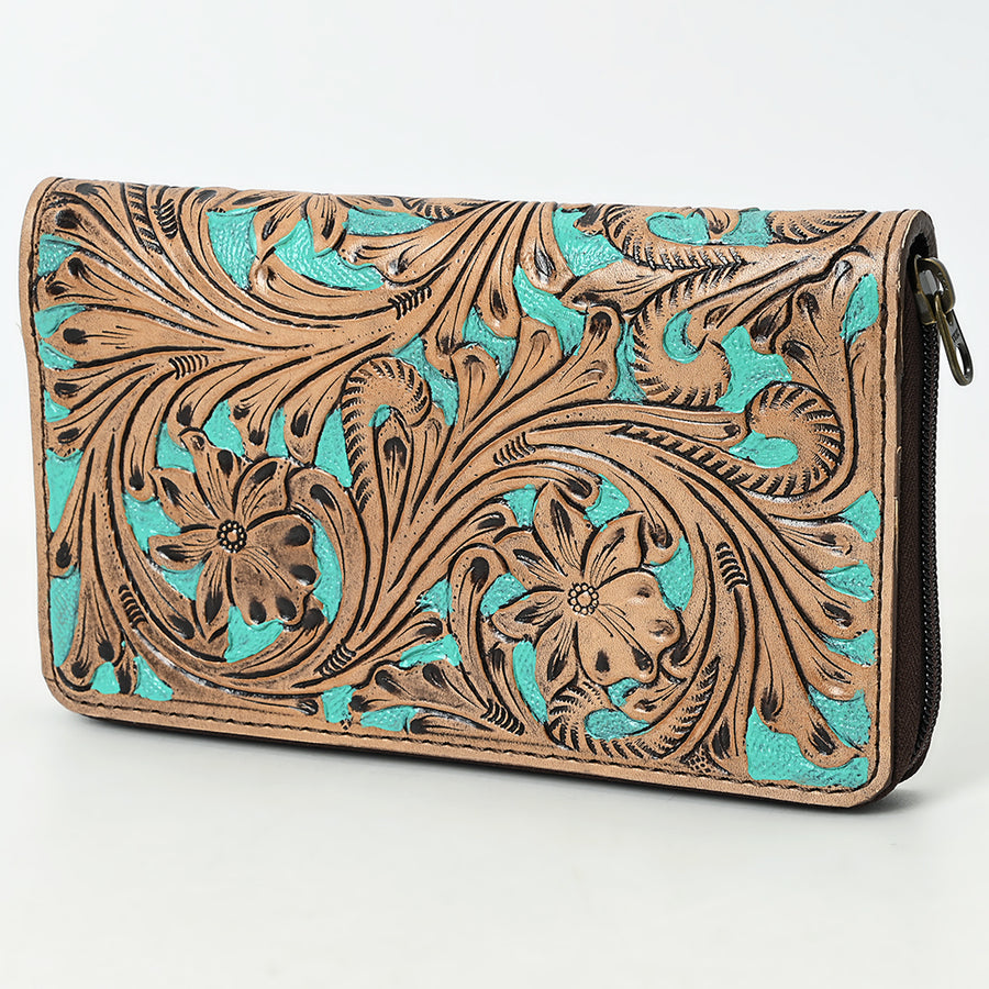 OHLAY WALLET Hand Tooled Genuine Leather women bag western handbag purse - Uhorse