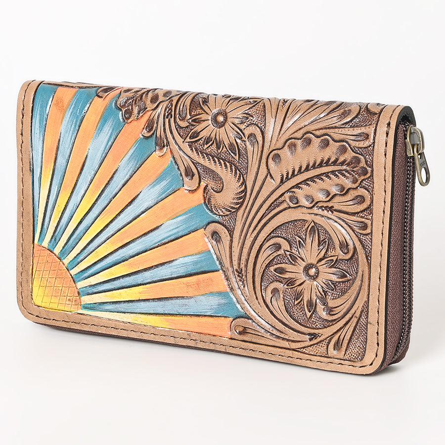 OHLAY WALLET Hand Tooled Genuine Leather women bag western handbag purse - Uhorse