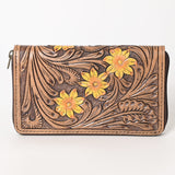 OHLAY WALLET Hand Tooled  Genuine Leather women bag western handbag purse