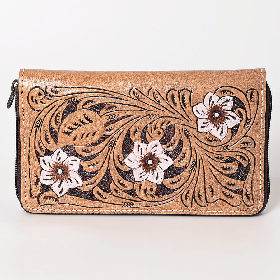 OHLAY Wallet Hand Tooled Genuine Leather Women Bag Western Handbag Purse | Womens Handbags |Leather Belt for Summer