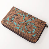 OHLAY WALLET Hand Tooled  Genuine Leather women bag western handbag purse