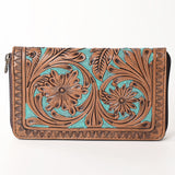 OHLAY WALLET Hand Tooled  Genuine Leather women bag western handbag purse