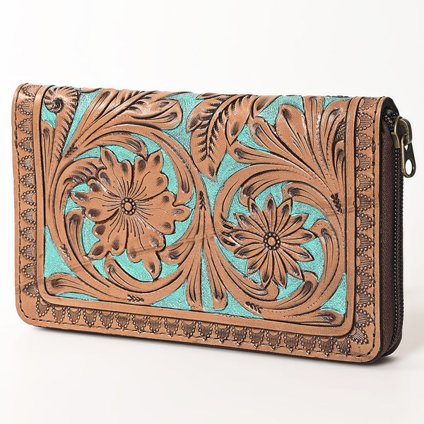 OHLAY WALLET Hand Tooled Genuine Leather women bag western handbag purse - Uhorse