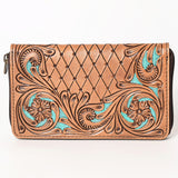 OHLAY WALLET Hand Tooled  Genuine Leather women bag western handbag purse