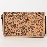 OHLAY WALLET Hand Tooled  Genuine Leather women bag western handbag purse