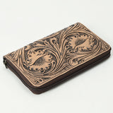 OHLAY WALLET Hand Tooled  Genuine Leather women bag western handbag purse