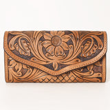 OHLAY WALLET Hand Tooled  Genuine Leather women bag western handbag purse