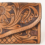 OHLAY WALLET Hand Tooled  Genuine Leather women bag western handbag purse