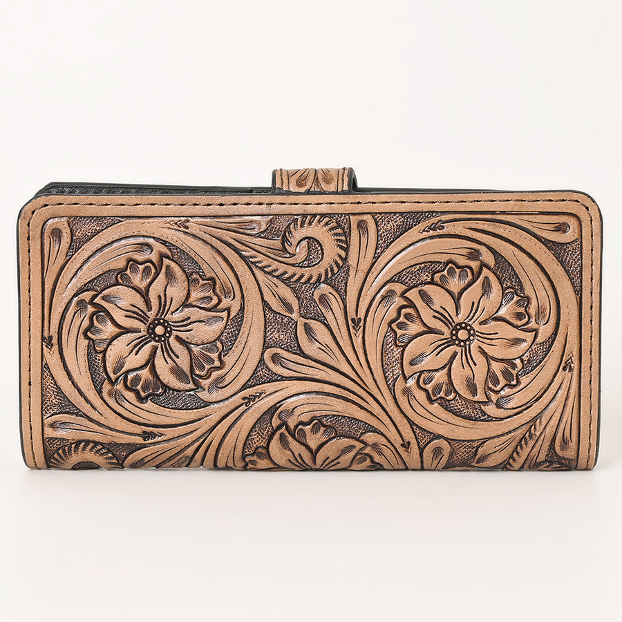 OHLAY Wallet Hand Tooled Genuine Leather Women Bag Western Handbag Purse | Womens Handbags |Leather Belt for Summer
