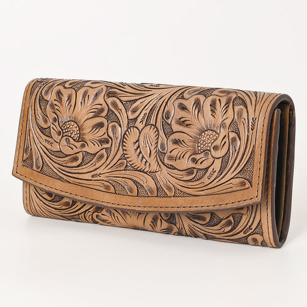 OHLAY WALLET Hand Tooled Genuine Leather women bag western handbag purse - Uhorse