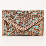 OHLAY WALLET Hand Tooled Hair-on Genuine Leather women bag western handbag purse