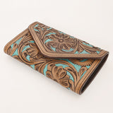 OHLAY WALLET Hand Tooled Hair-on Genuine Leather women bag western handbag purse