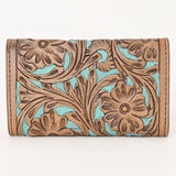 OHLAY WALLET Hand Tooled Hair-on Genuine Leather women bag western handbag purse