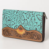 OHLAY WALLET Hand Tooled Embossed Hair-on Genuine Leather women bag western handbag purse