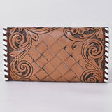 OHLAY WALLET Hand Tooled Hair-on Genuine Leather women bag western handbag purse