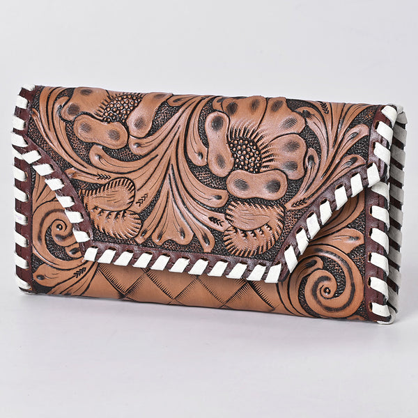 OHLAY WALLET Hand Tooled Hair-on Genuine Leather women bag western handbag purse - Uhorse