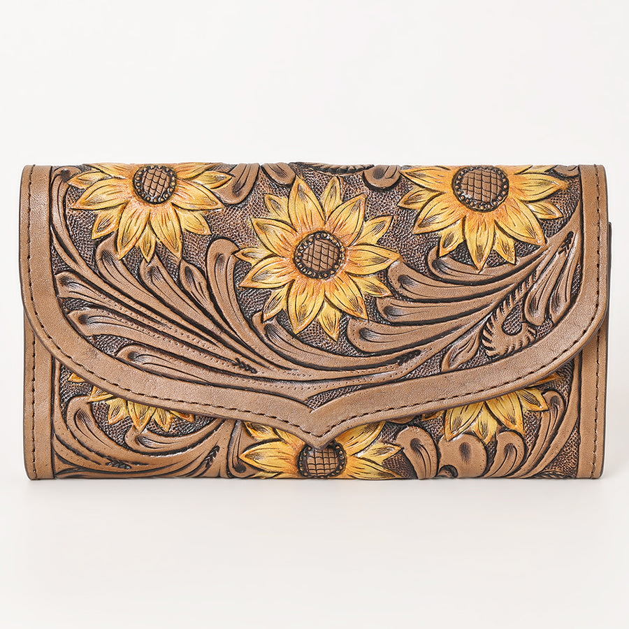 OHLAY Wallet Hand Tooled Hair-On Genuine Leather Women Bag Western Handbag Purse | Womens Handbags |Leather Belt for Summer
