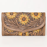 OHLAY WALLET Hand Tooled  Genuine Leather women bag western handbag purse