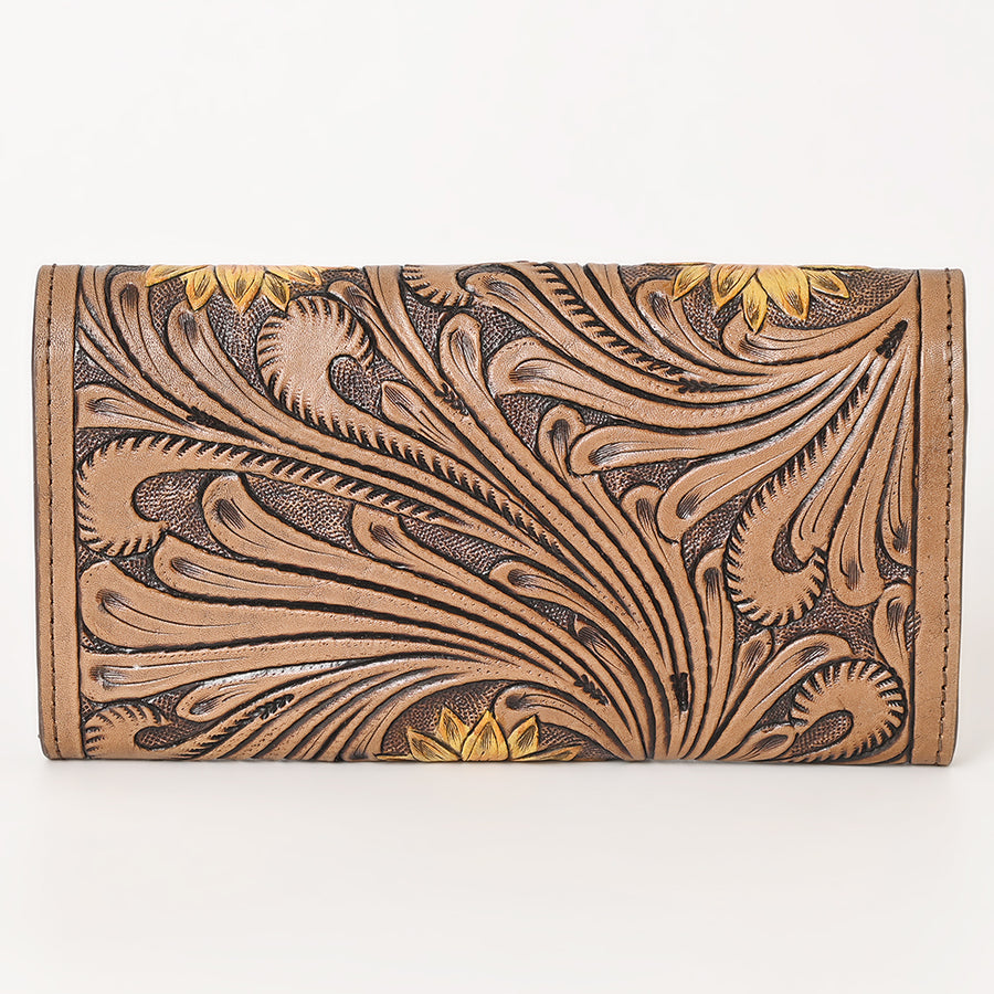 OHLAY Wallet Hand Tooled Hair-On Genuine Leather Women Bag Western Handbag Purse | Womens Handbags |Leather Belt for Summer