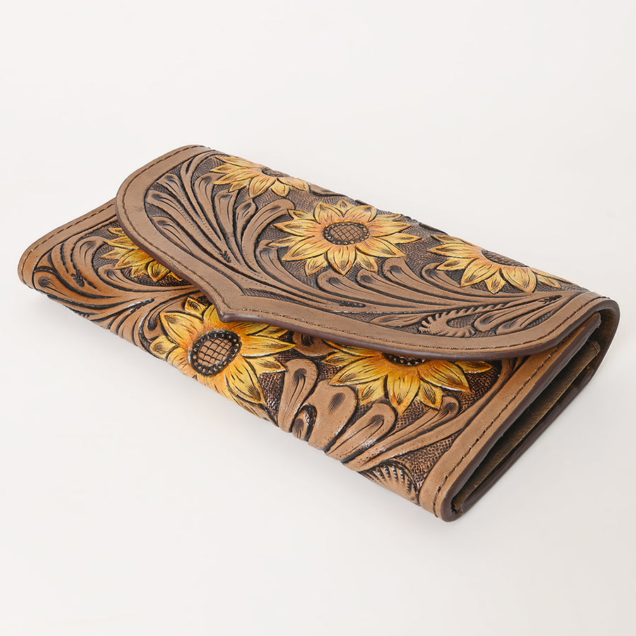 OHLAY Wallet Hand Tooled Hair-On Genuine Leather Women Bag Western Handbag Purse | Womens Handbags |Leather Belt for Summer