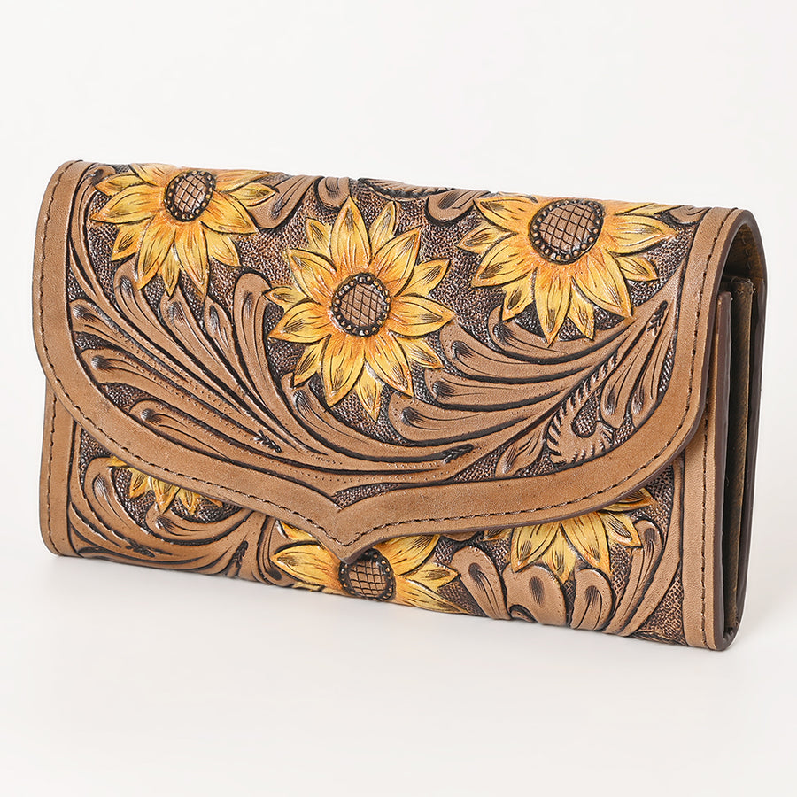 OHLAY WALLET Hand Tooled Genuine Leather women bag western handbag purse - Uhorse