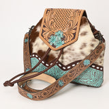 Ohlay Bags KBG179 CROSS BODY Hand Tooled Embossed Hair-on Genuine Leather women bag western handbag purse