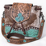 Ohlay Bags KBG179 CROSS BODY Hand Tooled Embossed Hair-on Genuine Leather women bag western handbag purse