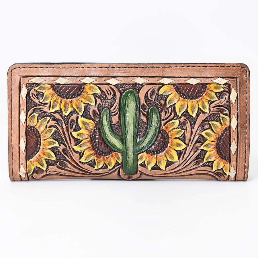 OHLAY Wallet Hand Tooled Genuine Leather Women Bag Western Handbag Purse | Womens Handbags |Leather Belt for Summer