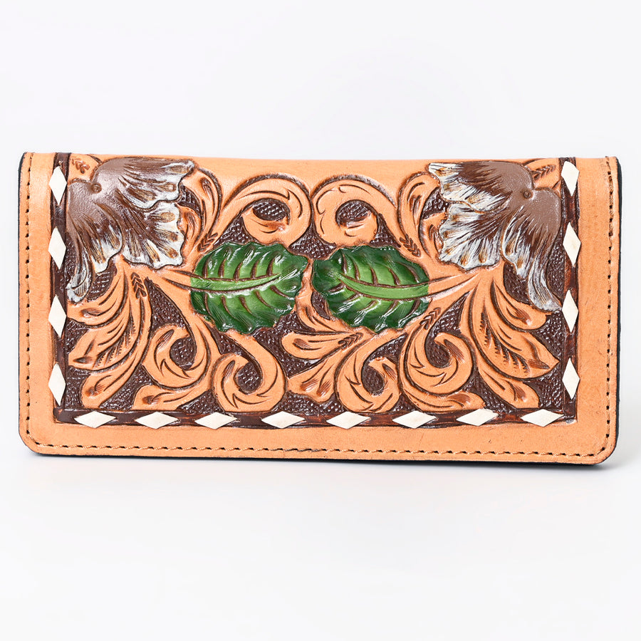 OHLAY Wallet Hand Tooled Genuine Leather Women Bag Western Handbag Purse | Womens Handbags |Leather Belt for Summer