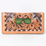 OHLAY WALLET Hand Tooled  Genuine Leather women bag western handbag purse