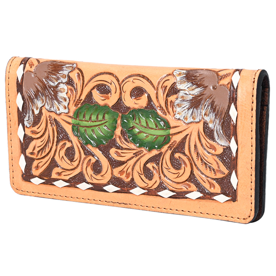 OHLAY WALLET Hand Tooled Genuine Leather women bag western handbag purse - Uhorse