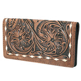 OHLAY WALLET Hand Tooled  Genuine Leather women bag western handbag purse