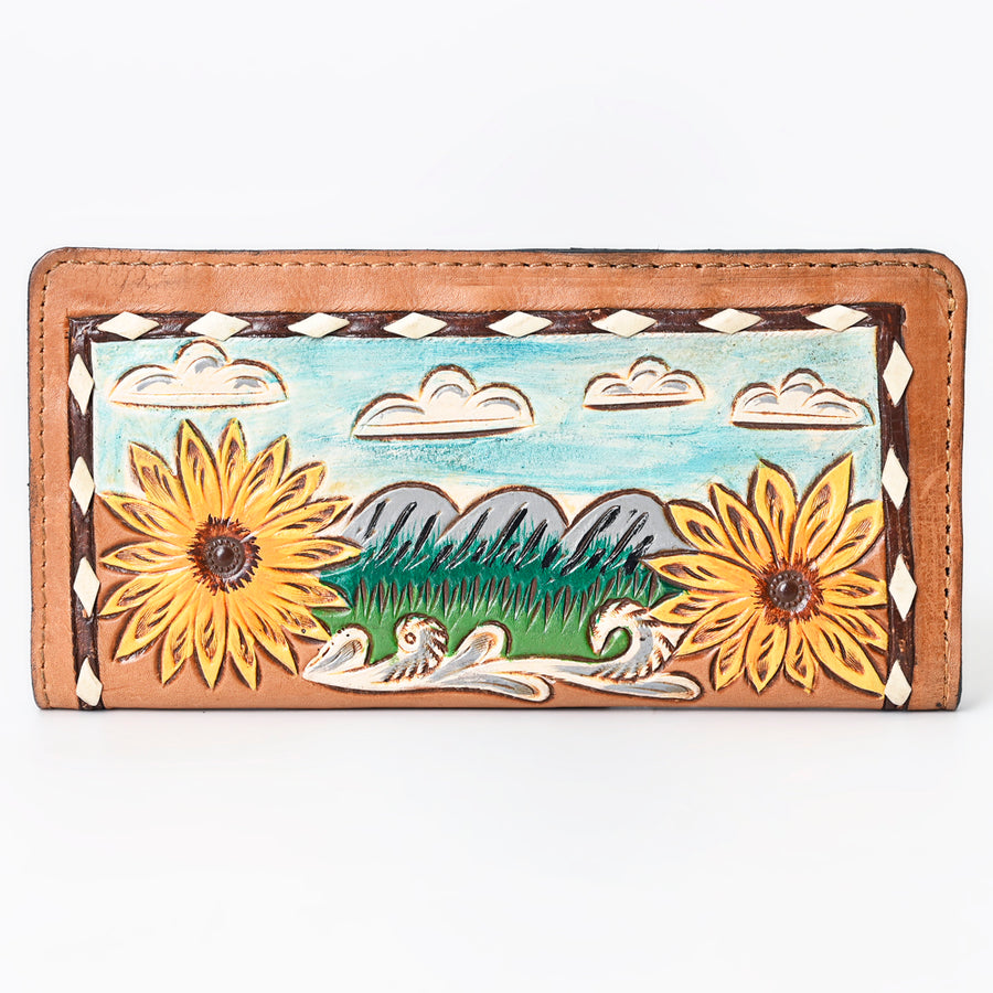 OHLAY Wallet Hand Tooled Genuine Leather Women Bag Western Handbag Purse | Womens Handbags |Leather Belt for Summer