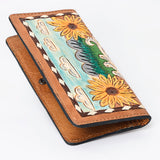 OHLAY WALLET Hand Tooled  Genuine Leather women bag western handbag purse