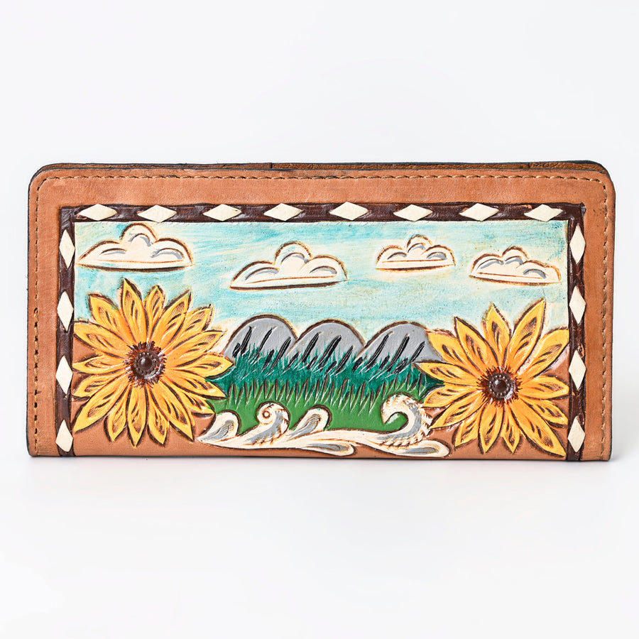 OHLAY Wallet Hand Tooled Genuine Leather Women Bag Western Handbag Purse | Womens Handbags |Leather Belt for Summer