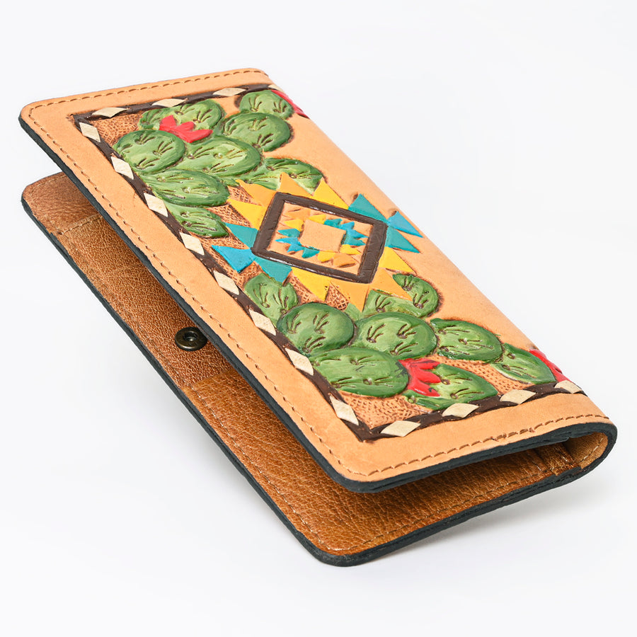OHLAY WALLET Hand Tooled Genuine Leather women bag western handbag purse