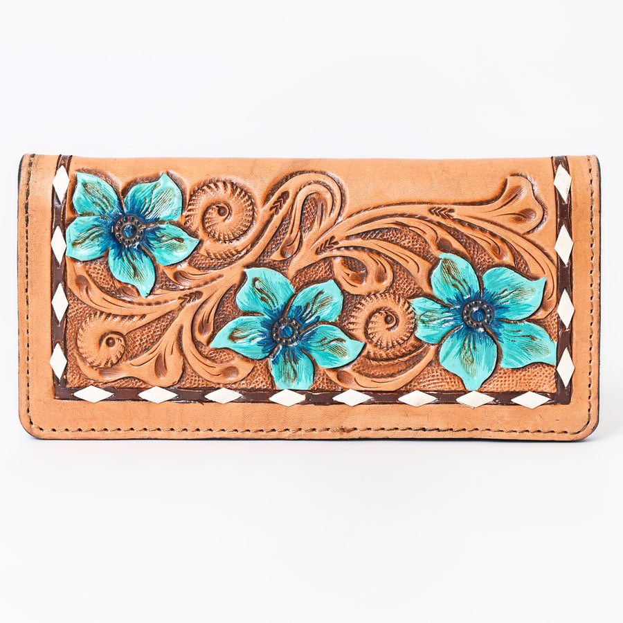 OHLAY Wallet Hand Tooled Genuine Leather Women Bag Western Handbag Purse | Womens Handbags |Leather Belt for Summer