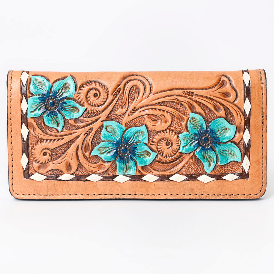 OHLAY Wallet Hand Tooled Genuine Leather Women Bag Western Handbag Purse | Womens Handbags |Leather Belt for Summer