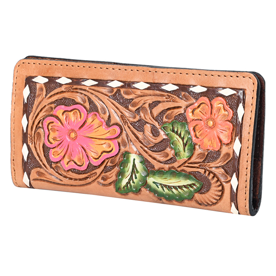 OHLAY WALLET Hand Tooled Genuine Leather women bag western handbag purse - Uhorse