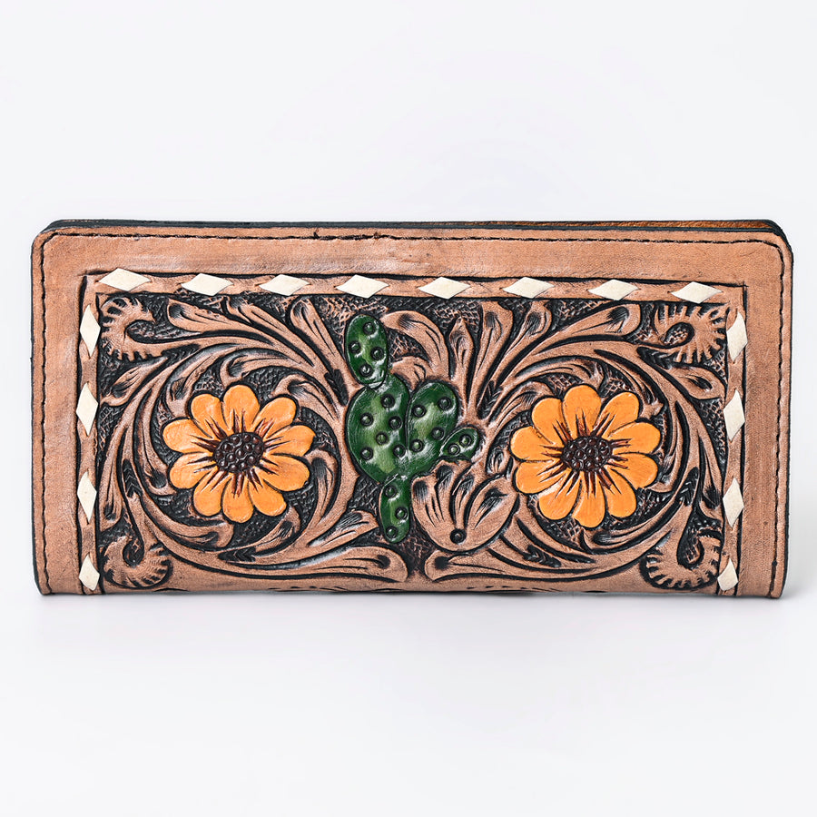 OHLAY Wallet Hand Tooled Genuine Leather Women Bag Western Handbag Purse | Womens Handbags |Leather Belt for Summer