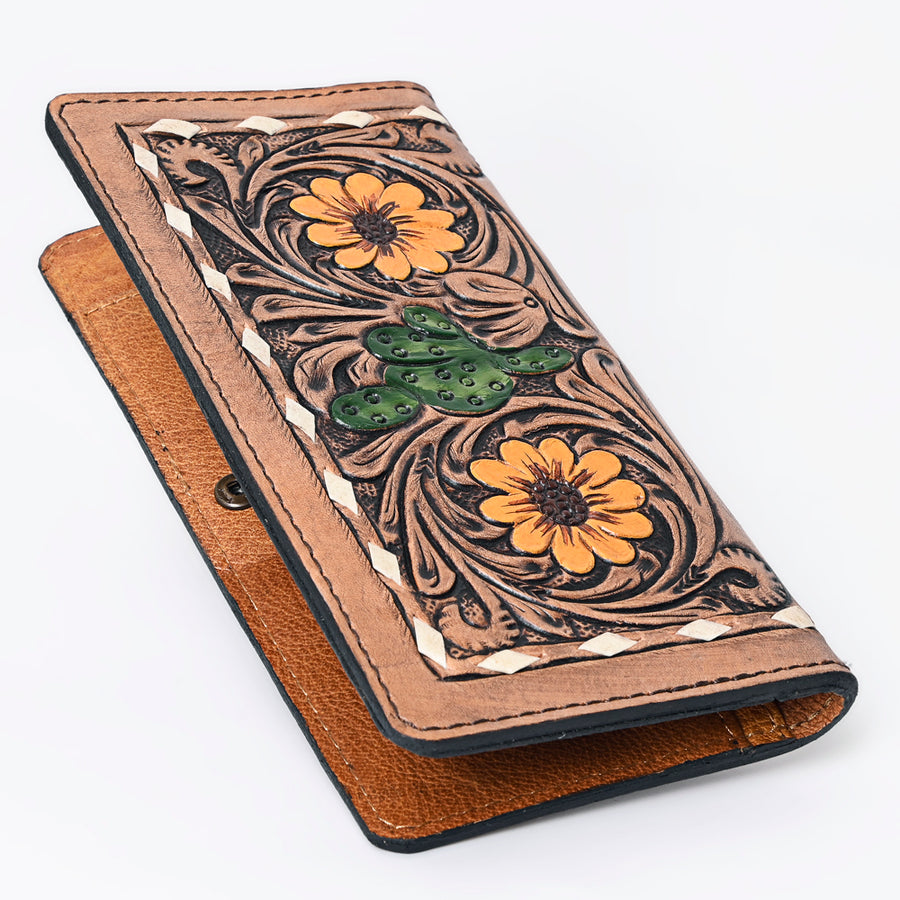 OHLAY Wallet Hand Tooled Genuine Leather Women Bag Western Handbag Purse | Womens Handbags |Leather Belt for Summer