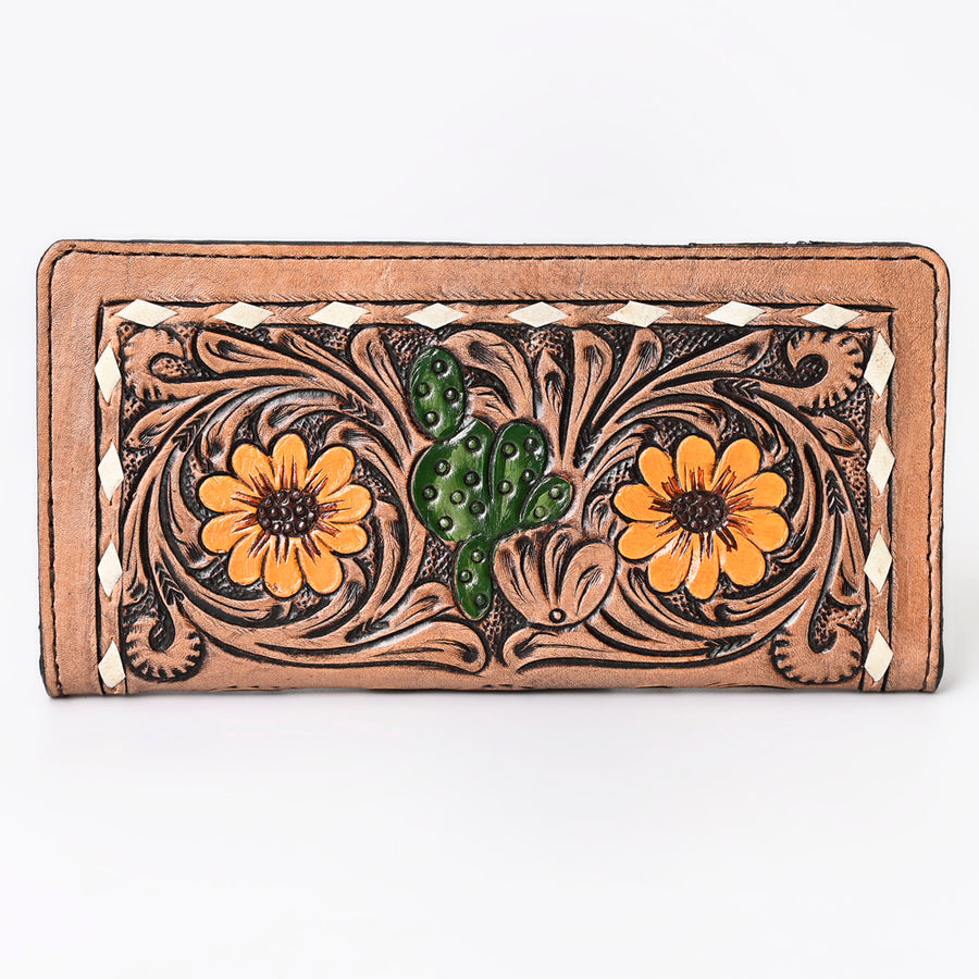 OHLAY Wallet Hand Tooled Genuine Leather Women Bag Western Handbag Purse | Womens Handbags |Leather Belt for Summer