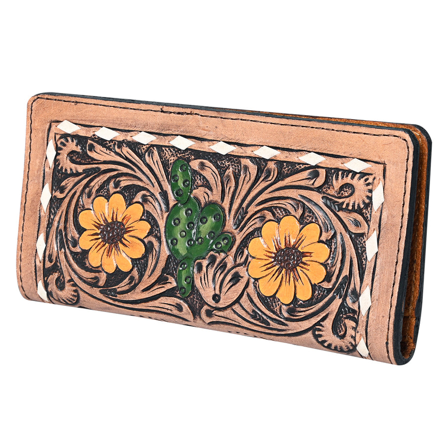 OHLAY WALLET Hand Tooled Genuine Leather women bag western handbag purse - Uhorse