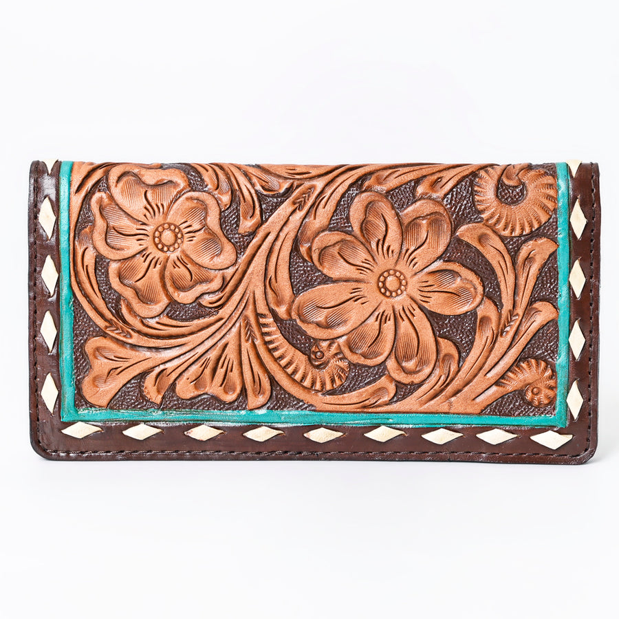 OHLAY Wallet Hand Tooled Genuine Leather Women Bag Western Handbag Purse | Womens Handbags |Leather Belt for Summer