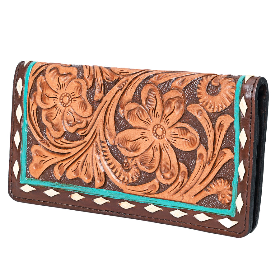 OHLAY WALLET Hand Tooled Genuine Leather women bag western handbag purse - Uhorse